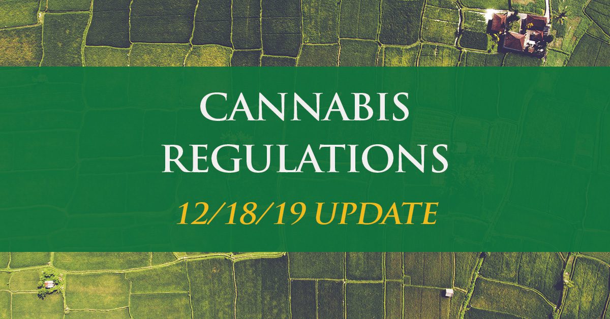 Cannabis Regulation Watch – Municipality / City Updates 12/18/19