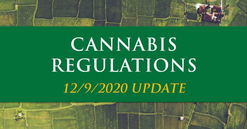 Cannabis Regulation Watch - MORE Act, State Legalization News, Denver and Aurora Delivery 12/9/20