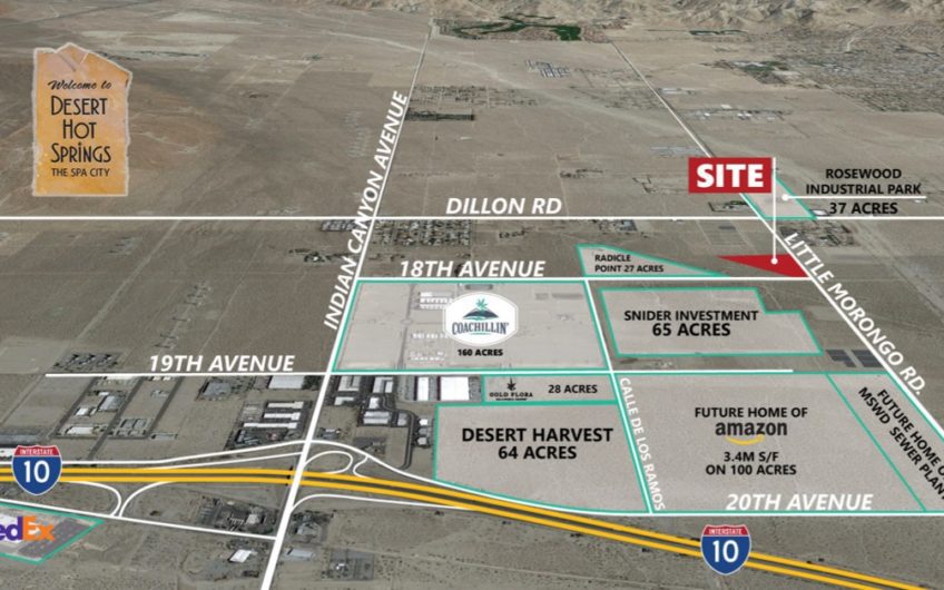 Desert Hot Springs 13.09 Acres Zoned Industrial for Cannabis
